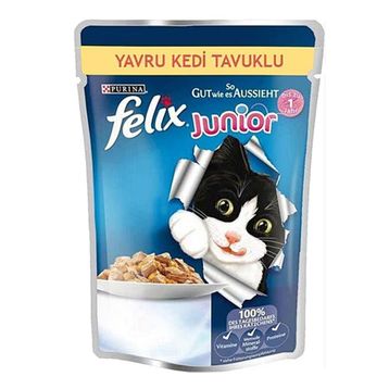 Felix Junior Tavuklu 24 x 100 gr Kedi Maması