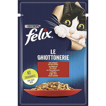 Felix Kuzu Etli & Sığır Etli Karışık 10x85 gr Yetişkin Kedi Yaş Maması