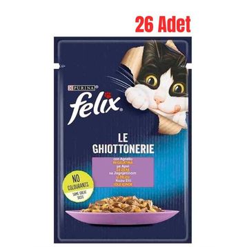 Felix Kuzulu Pouch 26x85 gr Kedi Konservesi