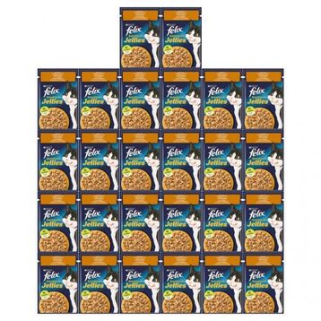 Felix Pouch Sensations Jellies Tavuk Etli ve Havuçlu 26x85 GR Yaş Kedi Maması