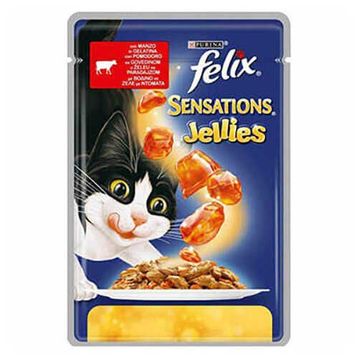 Felix Sensation Sığır Etli Domatesli Jel Pouch 20x100 gr Kedi Maması
