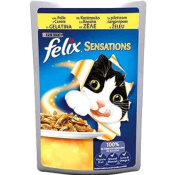 Felix Sensations Somonlu ve Karidesli 6x100 gr Kedi Maması Pouch