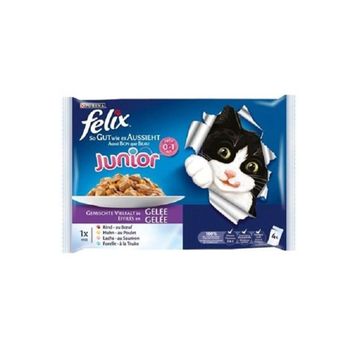 Felix Sığır Etli ve Tavuklu Yavru 4x100 gr Kedi Maması