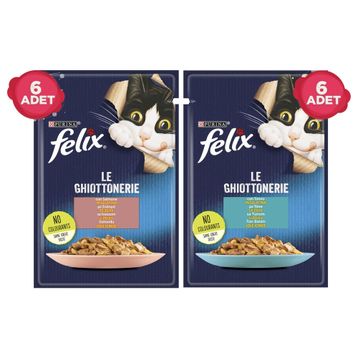Felix Somonlu Pouch 100 gr 12'li Konserve Kedi Maması