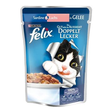 Felix Somonlu ve Sardalyalı 12x100 gr Kedi Maması Pouch