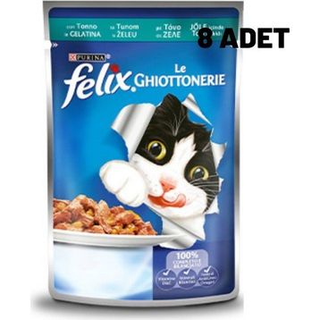Felix Ton Balıklı Yaş 8x100 gr Kedi Maması