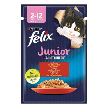 Felix/Purina Junior Sığır Etli Yavru Pouch 85 gr Kedi Konservesi