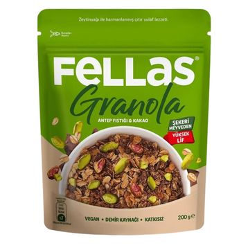 Fellas 200 gr Antep Fıstığı Kakao Granola