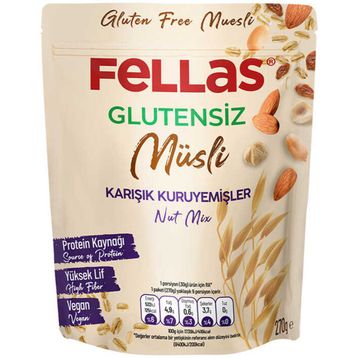 Fellas 270 gr Glutensiz Karışık Kuruyemişli Müsli