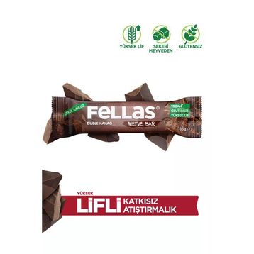 Fellas 35 gr Duble Kakaolu Meyve Bar (12 adet)