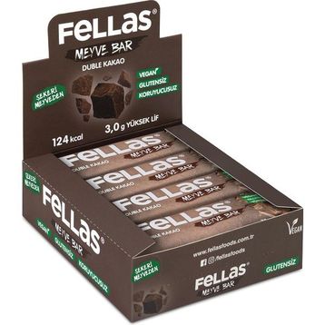 Fellas 35 gr Duble Kakaolu Meyve Bar (12 adet)