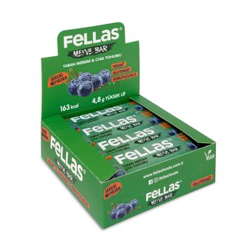 Fellas 40 gr Chialı ve Yaban Mersinli Meyve Barı