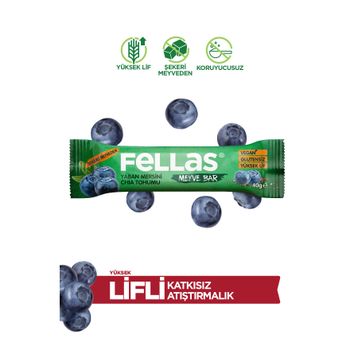 Fellas 40 gr Chialı ve Yaban Mersinli Meyve Barı