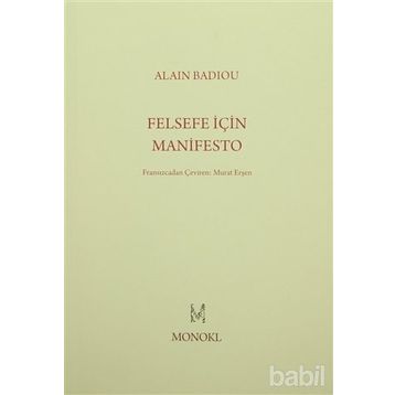 Felsefe İçin Manifesto - Alain Badiou