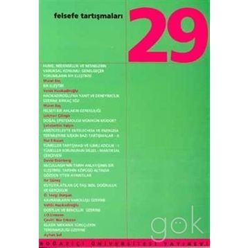 FELSEFE TARTIŞMALARI 29 - GENEL