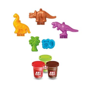 Fen Toys 03996 Art Craft Dinozorlar 168 gr Oyun Hamur Set