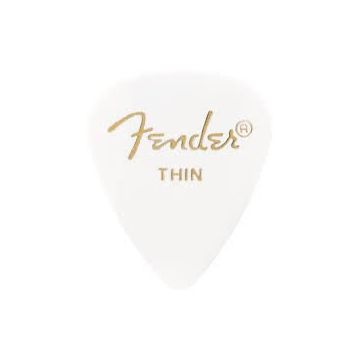 Fender 351 Beyaz Celluloid Thin Gitar Penası