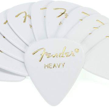 Fender 351 Beyaz Celluloid Thin Gitar Penası
