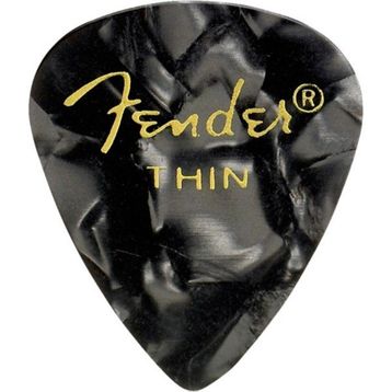 Fender 351 Premium Celluloid Picks Black Moto Thin Pena