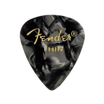 Fender 351 Premium Celluloid Picks Black Moto Thin Pena