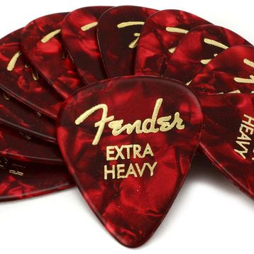 Fender 351 Premium Celluloid Picks Red Moto Thin Pena