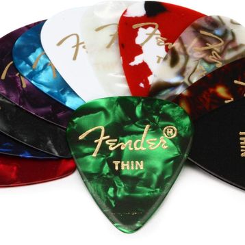 Fender 351 Premium Celluloid Picks White Moto Heavy Pena