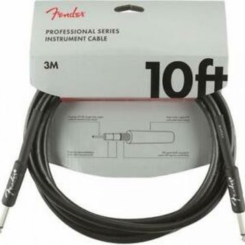 Fender Professional 3 m Düz Siyah Enstrüman Kablosu