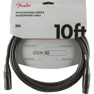 Fender Professional 3 m Siyah Mikrofon Kablosu