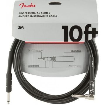Fender Professional Düz/L Uç 3 m Siyah Enstrüman Kablosu