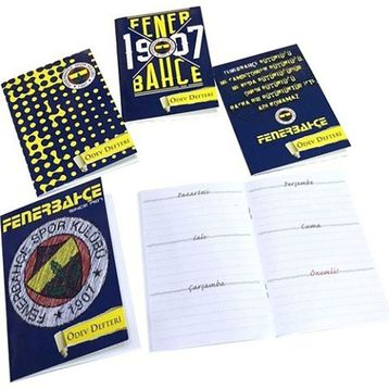 Fenerbahçe 8x13 cm Karton Dikişli Not Defteri