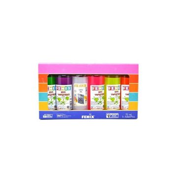 Fenix Slime Jeli ve Boraks 5 Renk Slime Jeli+70 ml Sıvı Boraks Seti Slaym Malzemesi