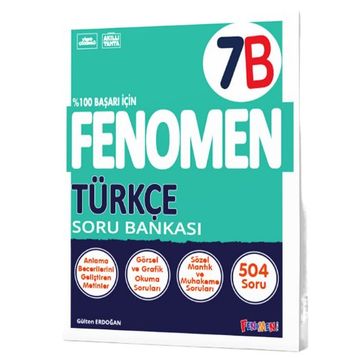 Fenomen Okul Yayınları 7. Sınıf Türkçe B Soru Bankası