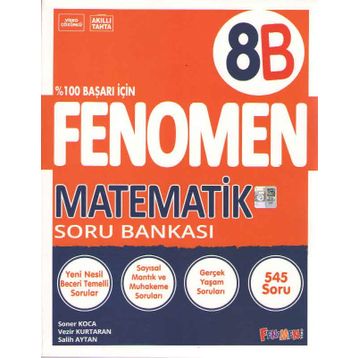 Fenomen Okul Yayınları 8.Sınıf LGS Matematik B Soru Bankası