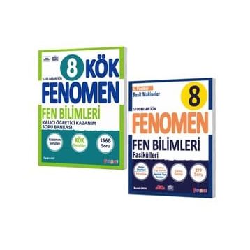 Fenomen Yayınları - 8. Sınıf Kök Fen Bilimleri Soru Bankası - Fen Bilimleri 5. Fasikül Basit Makineler 2 Kitap