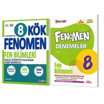 Fenomen Yayınları - 8. Sınıf Kök Fen Bilimleri Soru Bankası - Fen Bilimleri Denemeleri 2 Kitap