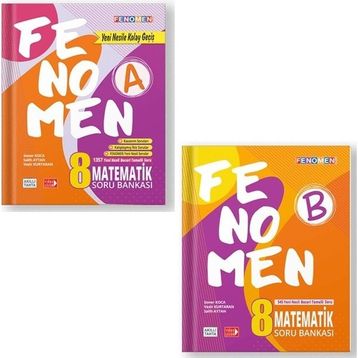 Fenomen Yayınları Gama Yayınları - 2022 8. Sınıf LGS Matematik Fenomen A + B Soru Seti