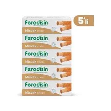 Feradisin Doğal Misvak Özlü Florürsüz Beyazlatıcı 5'li 90 gr Diş Macunu