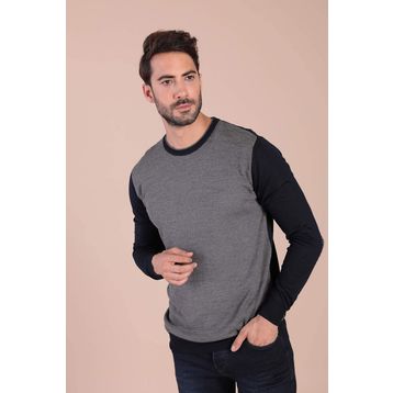 Ferraro 3981 Lacivert Bisiklet Yaka Superfine Yün Erkek Kazak