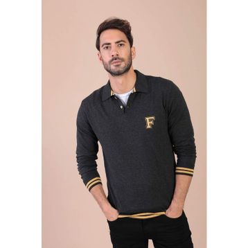 Ferraro 4090 Antrasit Bisiklet Yaka Pamuk İpek Erkek Kazak