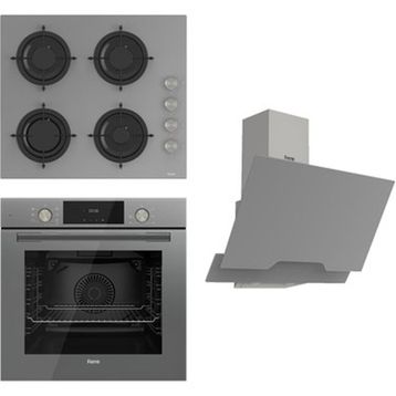 Ferre Flowart CS208 - QMS63CPR -D065 3'lü Gri Ankastre Set
