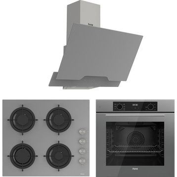 Ferre Flowart Lumora Pro QBL63CPR - CS208 - D065 Gri 3'lü Ankastre Set