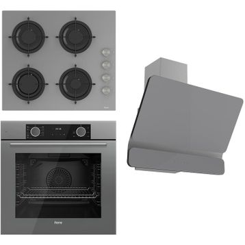 Ferre Fryart CS XE63CPR - CS208 - D082 Gri 3'lü Ankastre Set