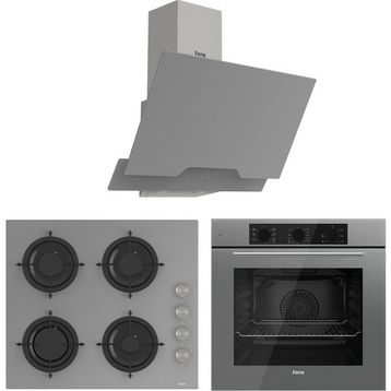 Ferre QBL62CPR - CS208 - D065 Soft Line Gri 3'lü Ankastre Set