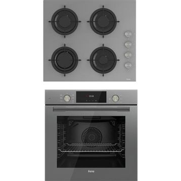 Ferre QMS63CPR - CS208 Gri 2'li Cam Ankastre Set