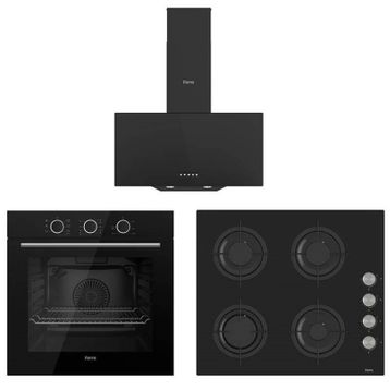 Ferre XE62CS-CS205-D086 Siyah 3'lü Ankastre Set