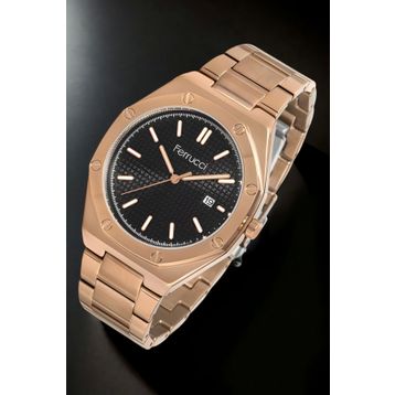 Ferrucci FC.12715TM.05 Rose Renk SDFER127 Takvimli Erkek Kol Saati ve Bileklik