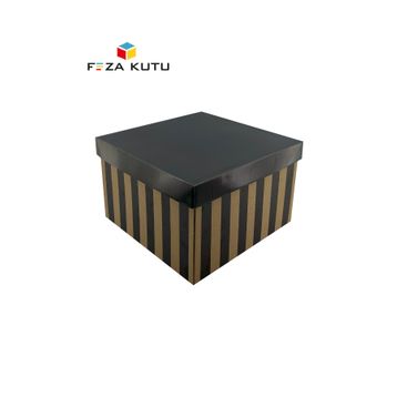 Feza Kutu 31x31x20 cm 10 Adet Desenli Pasta Kutusu