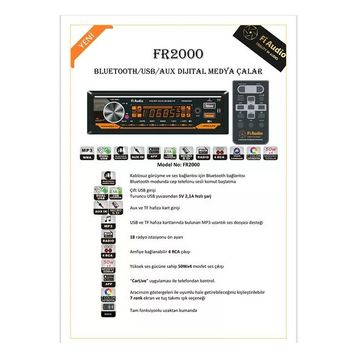 Fı Audıo Fr-2000 Bluetooth Oto Teyp