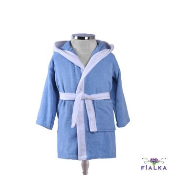 Fialka 7-8 Yaş Mavi Çocuk Bornoz