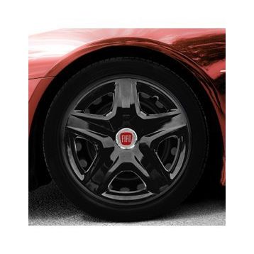 Fiat 14 İnç Amblemli Piano Black 4'lü Takım 201 Jant Kapağı